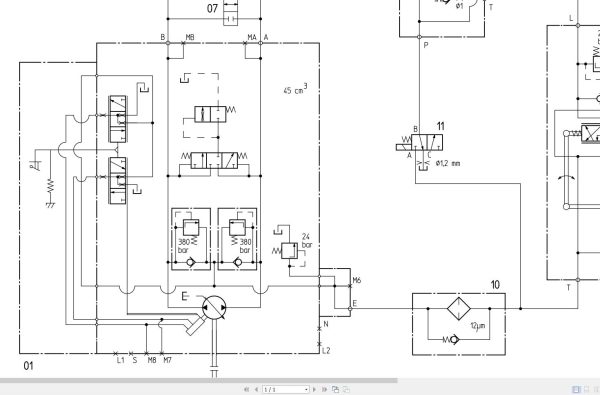 Bomag BW115AC 5 Hydraulic Schematic Drawing No 75190105 2015 EN DE 1