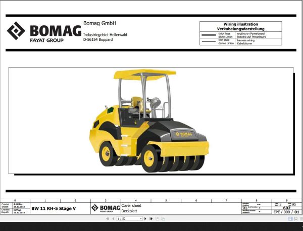 Bomag BW11RH 5 Stage V Wiring Diagram Function 602 2018 EN DE