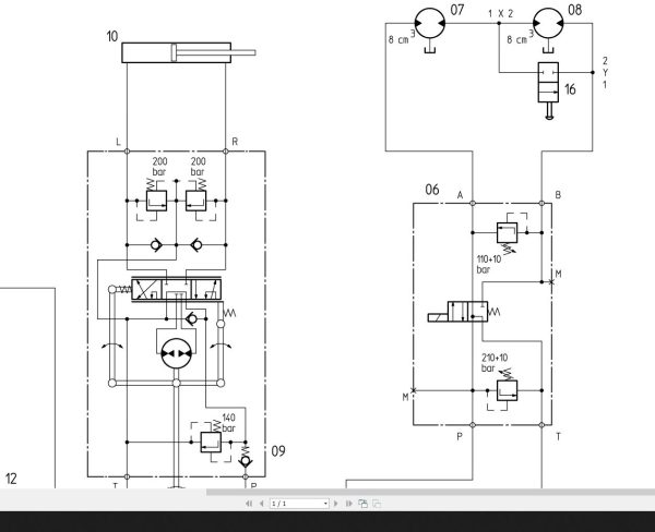 Bomag BW120AD 3 Hydraulic Schematic Drawing No 78120112 2004 EN DE 1