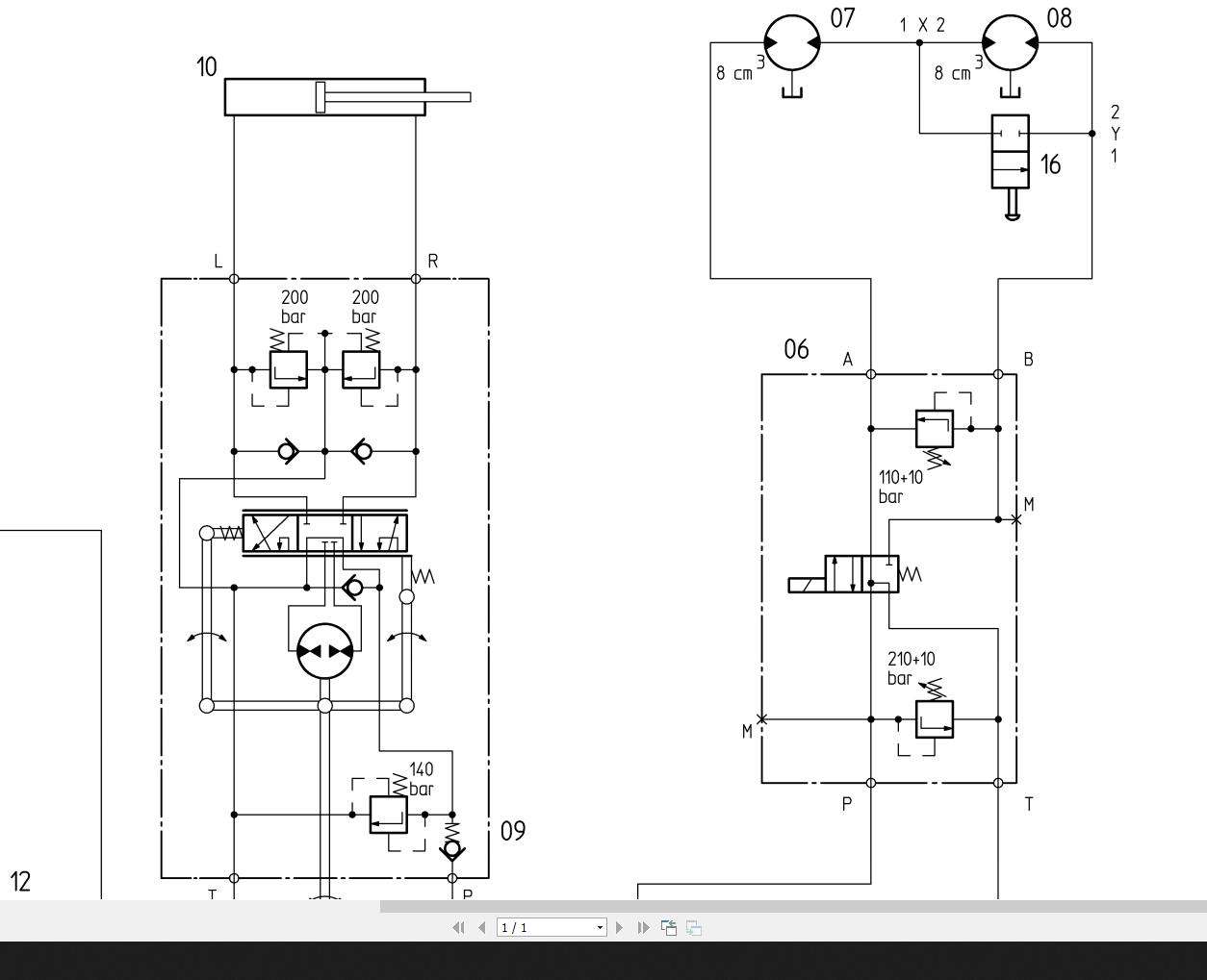 Bomag BW120AD-3 Hydraulic Schematic Drawing No 78120112 2004 EN DE