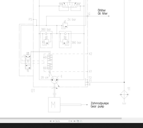 Bomag BW120AD 4 Hydraulic Schematic Drawing No 88003150 2006 EN DE 1 1