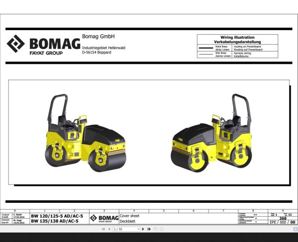 Bomag BW120 125 5 BW135 138 AD AC 5 Schematic Function 368 2016 EN DE