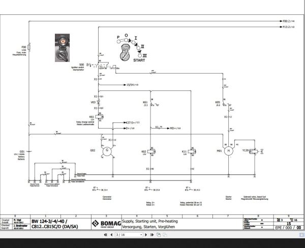 Bomag BW124 3 4 40 C812 815C DDASA Wiring Diagram Function 15 2012 EN DE 1
