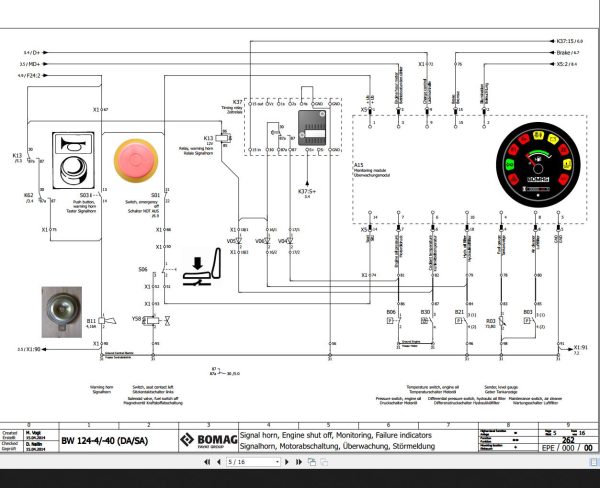 Bomag BW124 4 40 DA SA Wiring Diagram Function 262 2014 EN DE 1