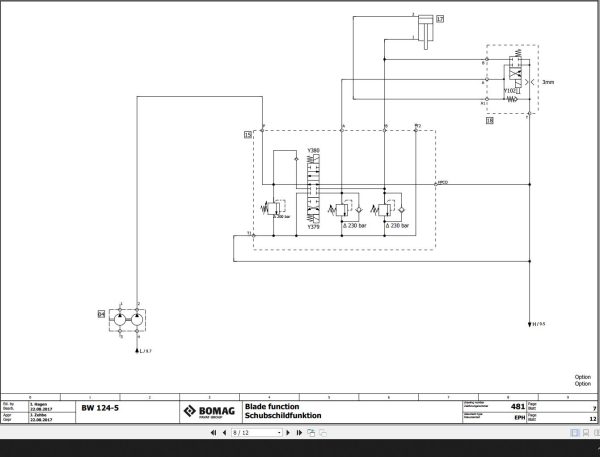 Bomag BW124 5 Hydraulic Schematic Function 481 2017 EN DE 1 1