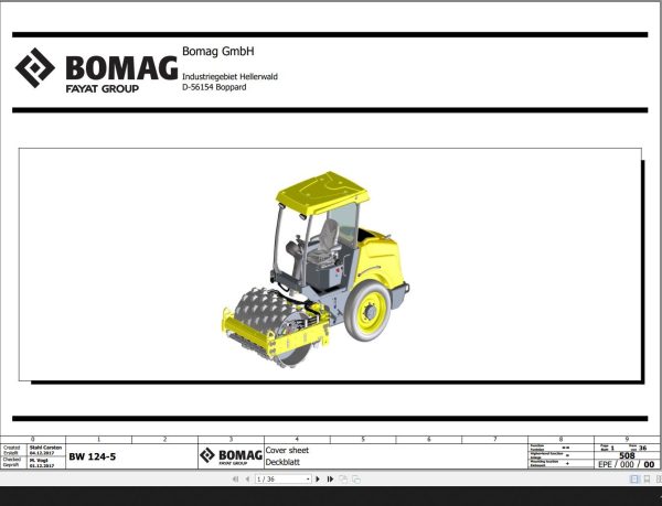 Bomag BW124 5 Wiring Diagram Function 508 2017 EN DE 1