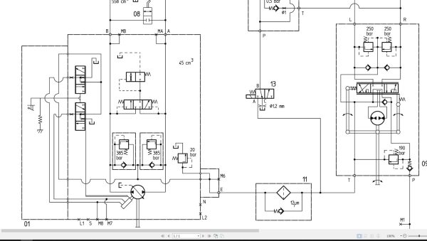 Bomag BW131ACW 5 Hydraulic Schematic Drawing No 75190106 2015 EN DE 1
