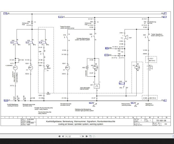 Bomag BW131AD 2 BW131ACW 2 BW115AD 2 BW115ACW 2 Circuit Diagram Drawing No 75180108 2003 EN DE 1