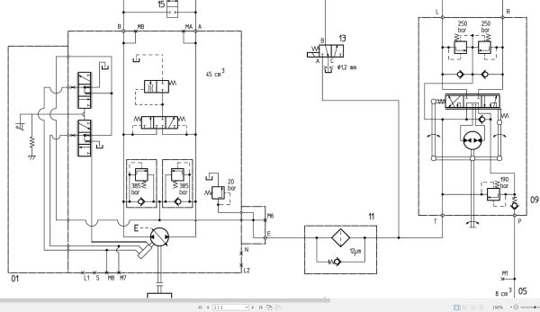 Bomag BW131AD 5 Hydraulic Schematic Drawing No 75190107 2015 EN DE 1