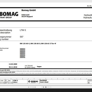 Bomag BW135AD 5 BW138AD 5 BW138AC 5 Tier 4f Hydraulic Schematic Function 597 2018 EN DE