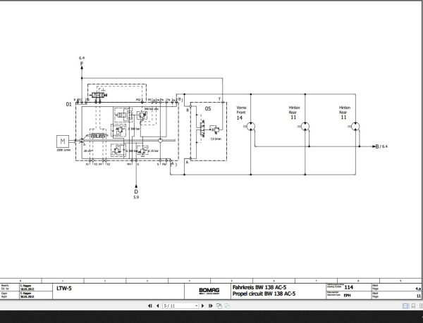 Bomag BW135AD 5 BW138AD 5 BW138AC 5 Wiring Diagram Function 114 2012 EN DE 1 1