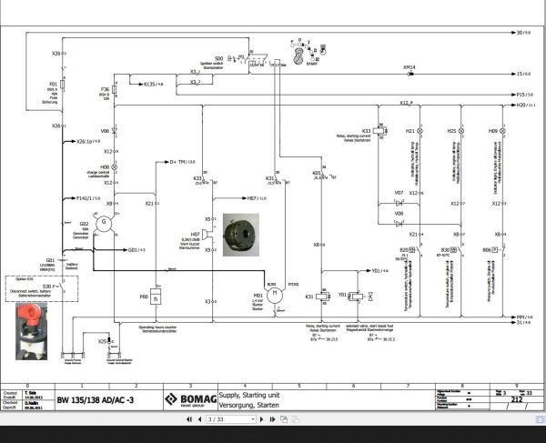 Bomag BW135AD AC 3 BW138AD AC 3 Wiring Diagram Function 212 2013 EN DE 1