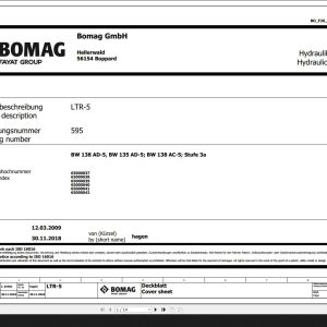 Bomag BW138AD 5 BW135AD 5 BW138AC 5 Stufe 3a Hydraulic Schematic Function 595 2018 EN DE 1
