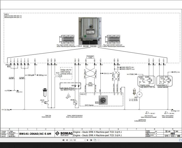 Bomag BW141 206 AD AC 5 AM Wiring Diagram Function 485 2017 EN DE 1