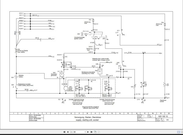 Bomag BW141 4 to BW203 4 Engine Tier23 Wiring Diagram Drawing No 92010010 2016 EN DE 1