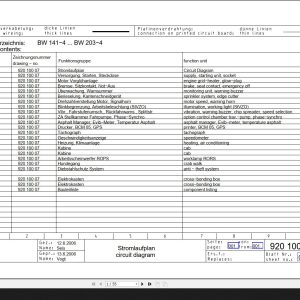 Bomag BW141 4 to BW203 4 Wiring Diagram Drawing No 92010007 2006 EN DE 1