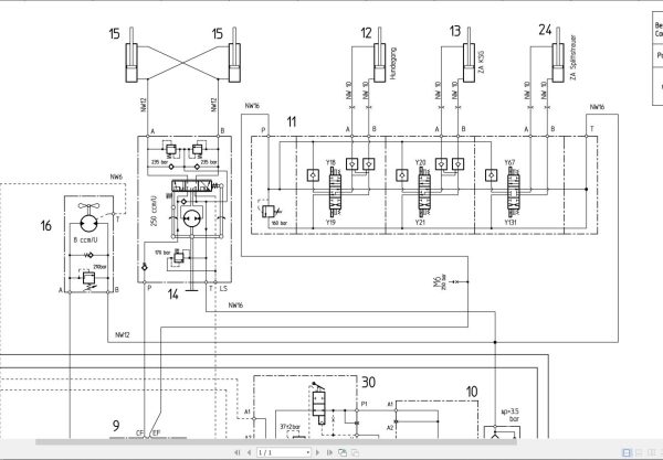 Bomag BW141AD 4 BW151AD 4 Hydraulic Schematic Drawing No 92010063 2005 EN DE 1
