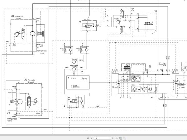 Bomag BW141AD 4 Hydraulic Schematic Drawing No A92010051 01 2004 EN DE 1