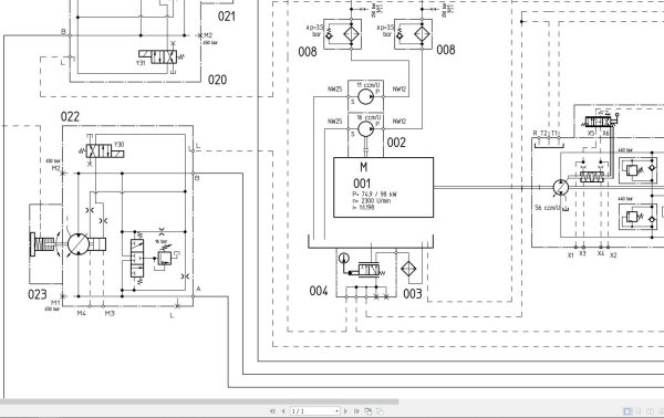 Bomag BW141AD 4 Hydraulic Schematic Drawing No A92010052 2003 EN DE 1