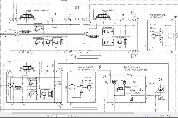 Bomag BW141AD 5 BW151AD 5 Hydraulic Schematic Drawing No 92111363 04 2012 EN DE 1