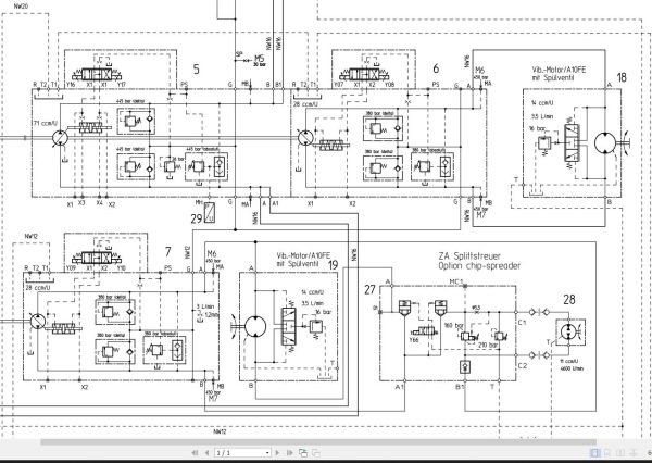 Bomag BW141AD 5 BW151AD 5 Hydraulic Schematic Drawing No A92111363 2012 EN DE 1