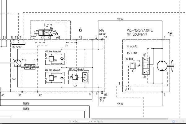 Bomag BW141AD 50 BW151AD 50 Hydraulic Schematic Drawing No A92111367 01 2012 EN DE 1 1