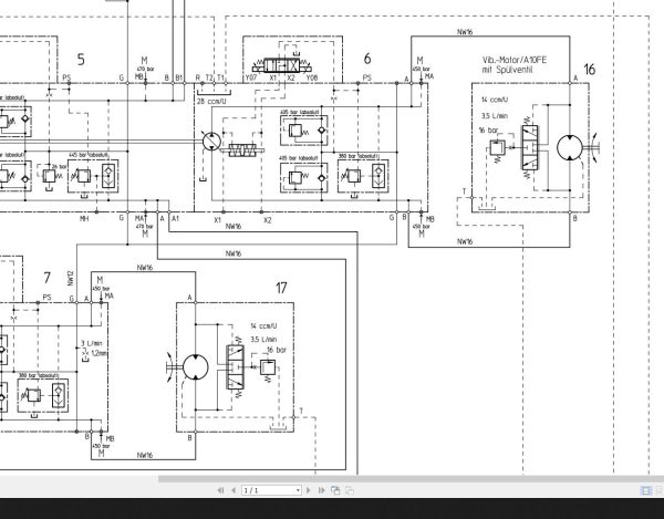Bomag BW141AD 50 BW151AD 50 Hydraulic Schematic Drawing No A92111367 02 2012 EN DE 1