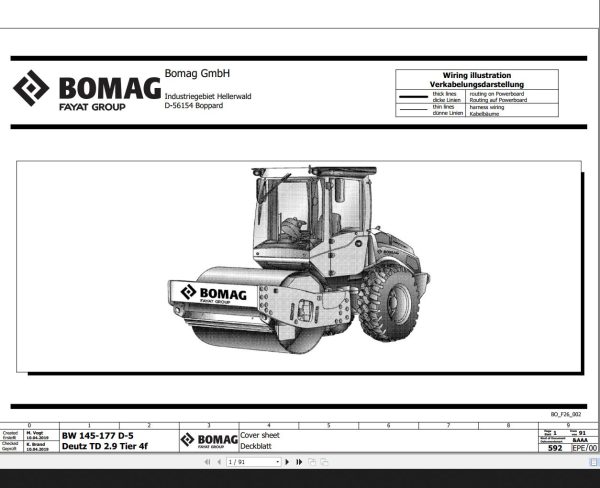 Bomag BW145 177 D 5 Deutz TD 2.9 Tier 4f Wiring Diagram Function 592 2019 EN DE