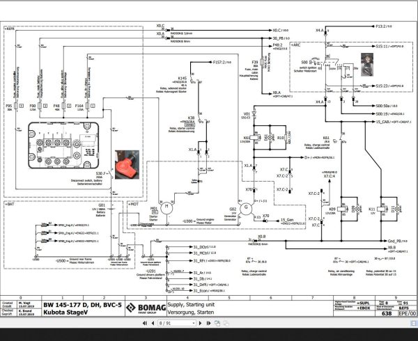 Bomag BW145 177D DH BVC 5 Kubota Stage V Wiring Diagram Function 638 2019 EN DE 1