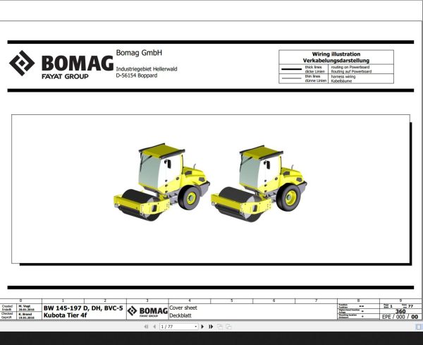 Bomag BW145 197D DH BVC 5 Kubota Tier 4f Wiring Diagram Function 360 2016 EN DE