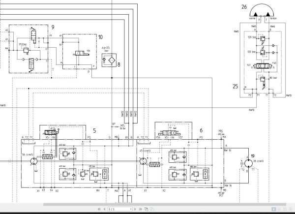 Bomag BW151 AC 4 AM Hydraulic Schematic Drawing No A92010056 02 2005 EN DE 1