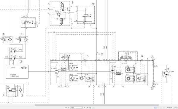 Bomag BW151 AC 4 Hydraulic Schematic Drawing No A92010057 2004 EN DE 1