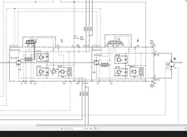 Bomag BW151 AC 4 Hydraulic Schematic Drawing No A92010057 03 2004 EN DE 1