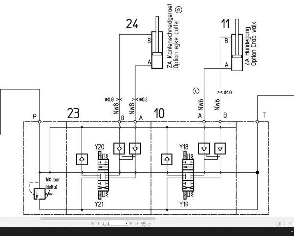Bomag BW151 AC 50 Hydraulic Schematic Drawing No A92112575 03 2013 EN DE 1