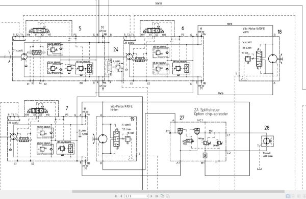 Bomag BW151 AD 5 AM Hydraulic Schematic Drawing No 92111365 02 2012 EN DE 1