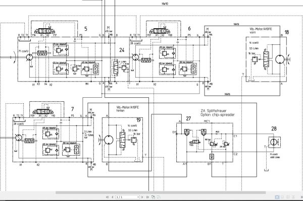 Bomag BW151 AD 5 AM Hydraulic Schematic Drawing No 92111365 04 2012 EN DE 1