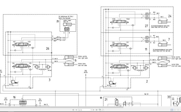 Bomag BW154 ACP 4AM Hydraulic Schematic Drawing No 87610103 2 2008 EN DE 1