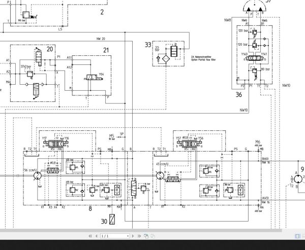 Bomag BW154 ACP 4AM Hydraulic Schematic Drawing No 87610103a 2008 EN DE 1