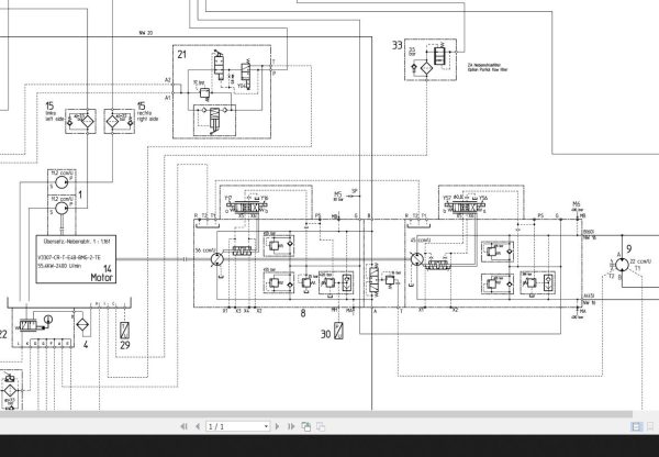 Bomag BW154 ACP 4i TE Hydraulic Schematic Drawing No 87613150 2018 EN DE 1