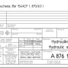 Bomag BW154 ACP Hydraulic Schematic Drawing No 87610104 2008 EN DE
