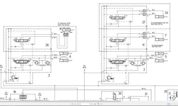 Bomag BW154 ACP Hydraulic Schematic Drawing No 87610104 2008 EN DE 1