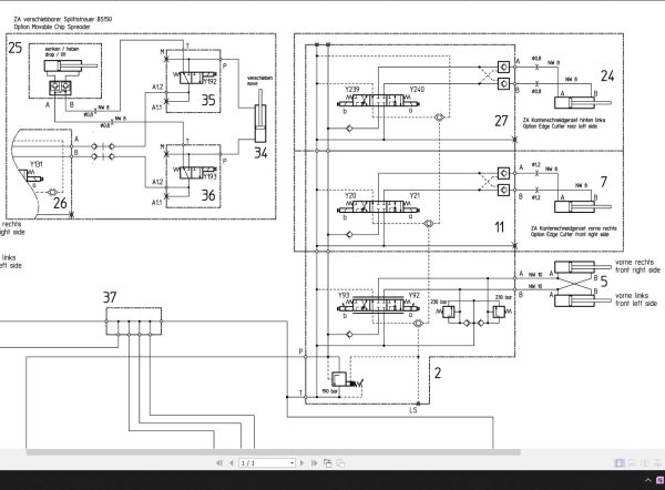 Bomag BW154 AP 4i TE Hydraulic Schematic Drawing No 87613148 2018 EN DE 1