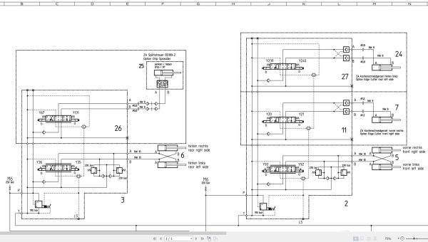 Bomag BW154 AP Hydraulic Schematic Drawing No 87610102b 2008 EN DE 1