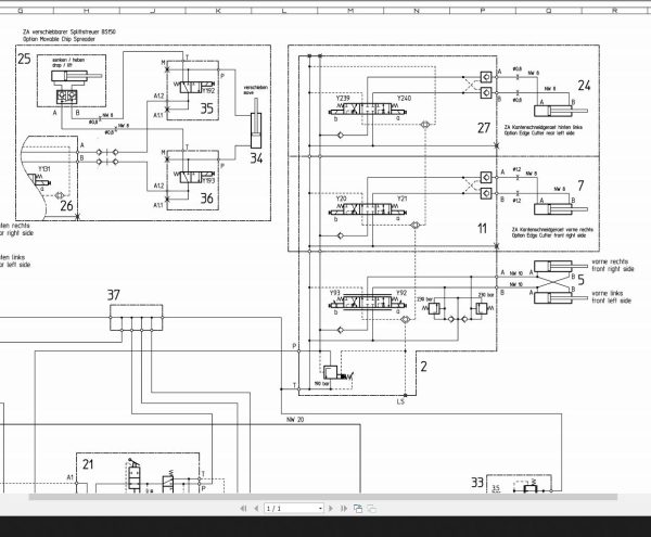 Bomag BW154 APO 4i TE BW154 APO 4v Hydraulic Schematic Drawing No 87613151 2018 EN DE 1