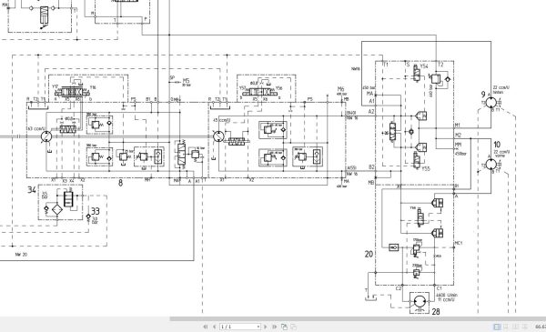 Bomag BW154AP Hydraulic Schematic Drawing No 87610102 2008 EN DE 1