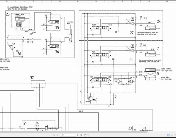 Bomag BW154APO 4i Hydraulic Schematic Drawing No 87613138a 2016 EN DE 1