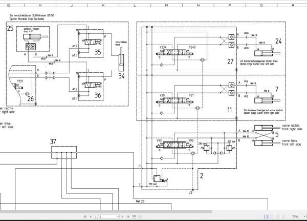 Bomag BW154APO 4i TE Hydraulic Schematic Drawing No 87613151 2018 EN DE 1