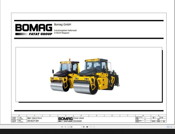 Bomag BW154 174 4 AP ACP AM Wiring Diagram Function 87 2011 EN DE