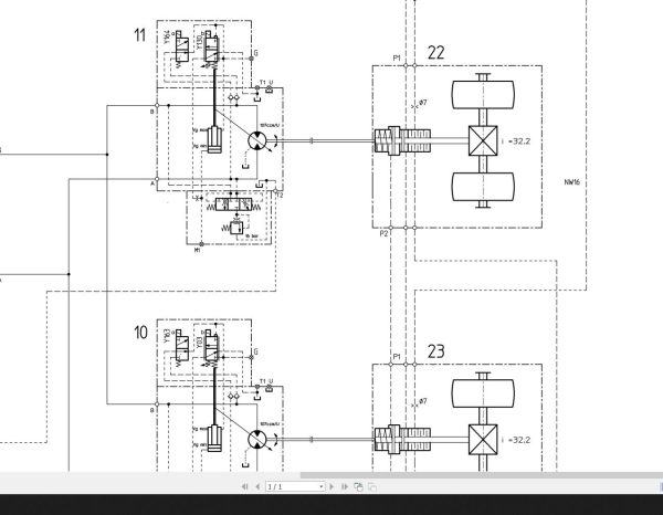 Bomag BW24 27RH538 Hydraulic Schematic Drawing No A53811000 2006 EN DE 1 1