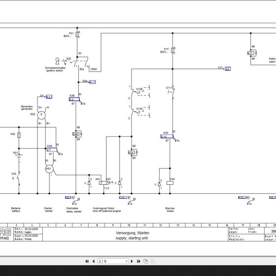 Bomag BW24-24RH Hydraulic Schematic Drawing-No B53811000_01 2006 EN DE